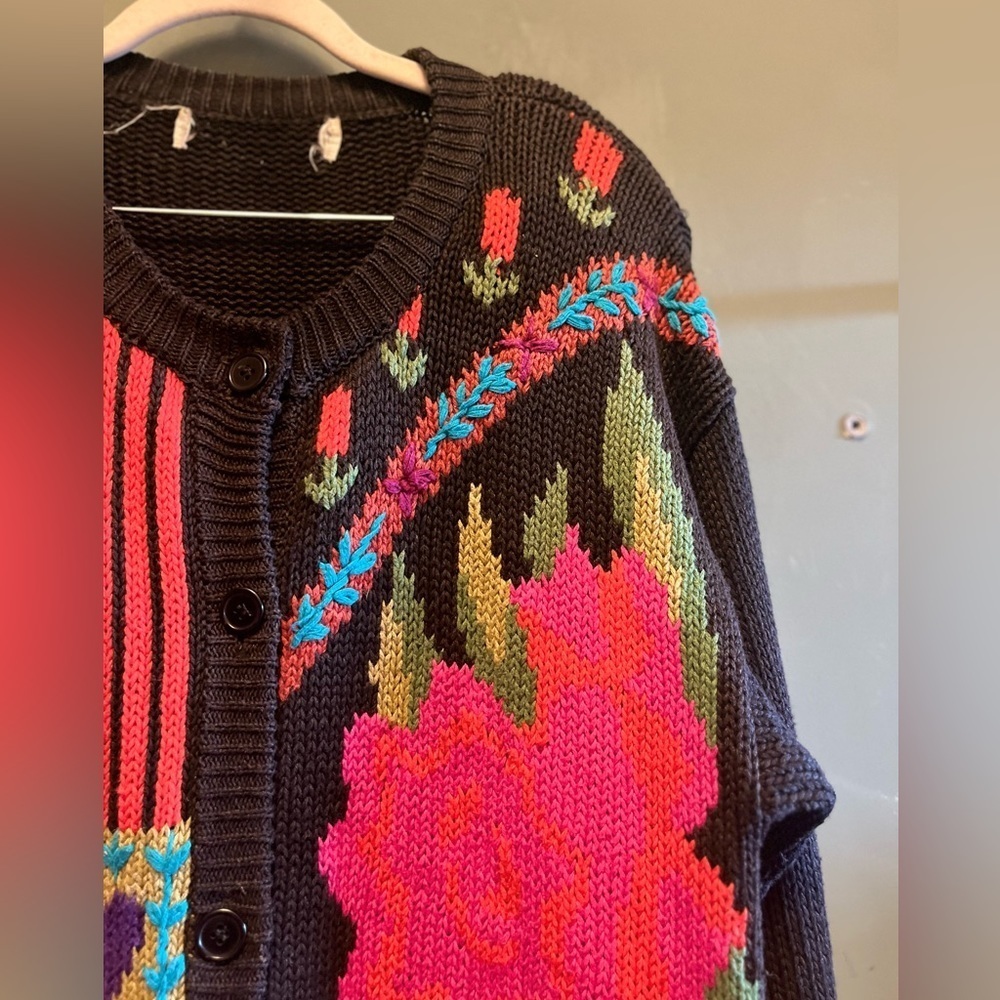 Heart & Rose sweater/ Cardigan… Vintage - Picture 5 of 11